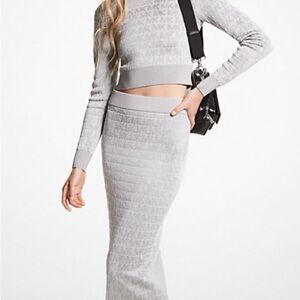 Michael Kors Gray Knit Two-Piece Set